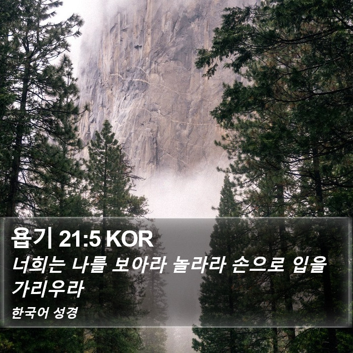 욥기 21:5 KOR Bible Study