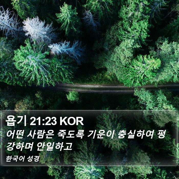 욥기 21:23 KOR Bible Study