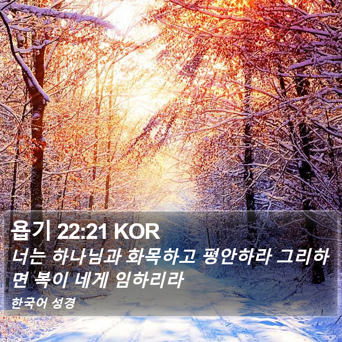 욥기 22:21 KOR Bible Study