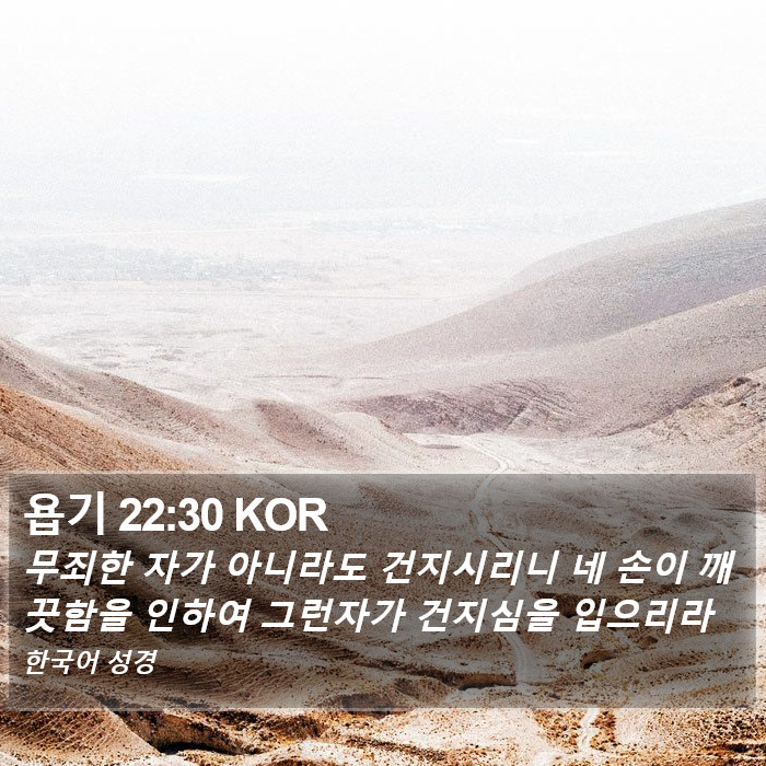 욥기 22:30 KOR Bible Study