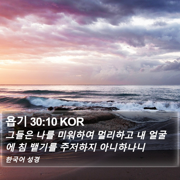 욥기 30:10 KOR Bible Study