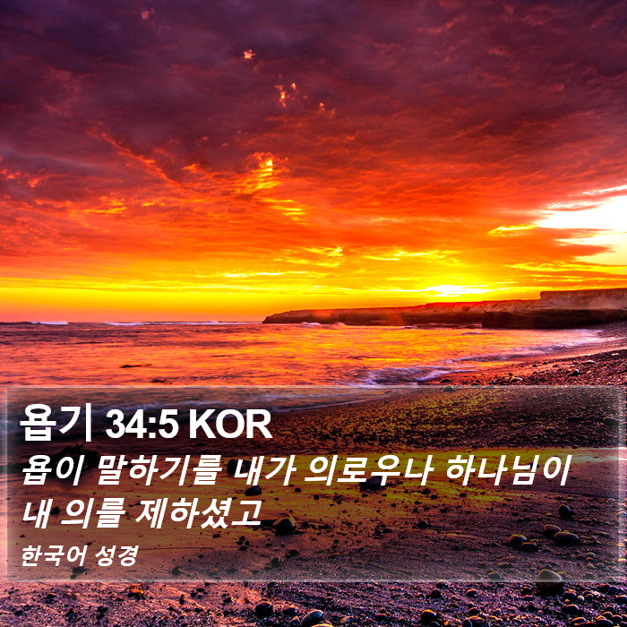 욥기 34:5 KOR Bible Study