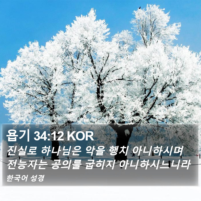 욥기 34:12 KOR Bible Study