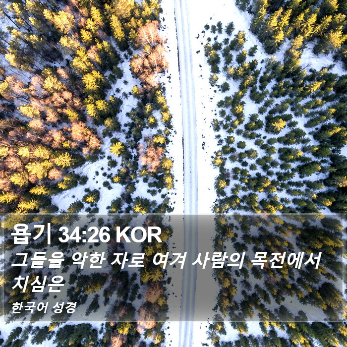 욥기 34:26 KOR Bible Study