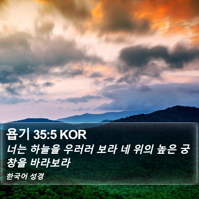 욥기 35:5 KOR Bible Study