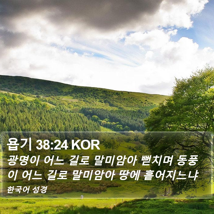 욥기 38:24 KOR Bible Study