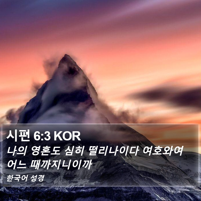 시편 6:3 KOR Bible Study