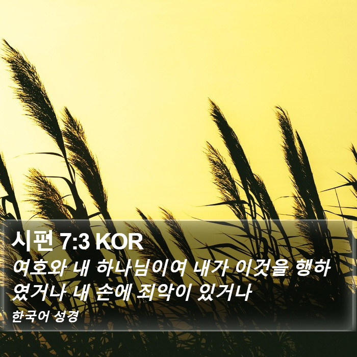 시편 7:3 KOR Bible Study