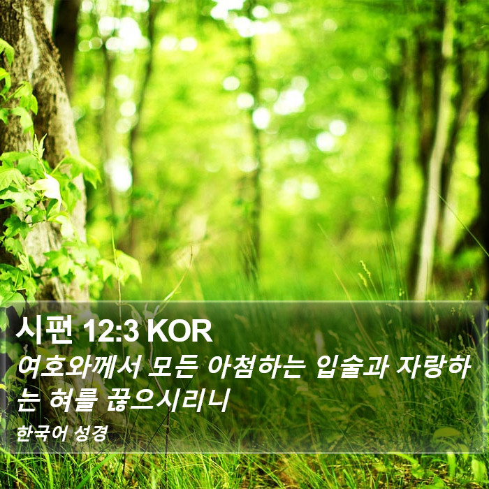 시편 12:3 KOR Bible Study