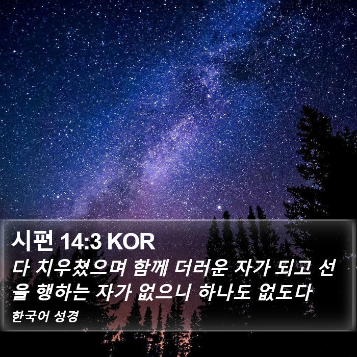 시편 14:3 KOR Bible Study