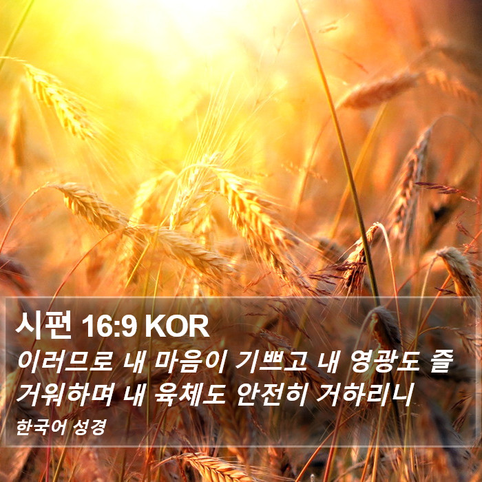 시편 16:9 KOR Bible Study