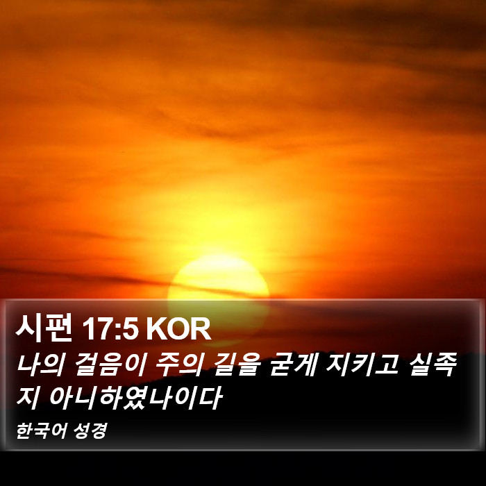 시편 17:5 KOR Bible Study