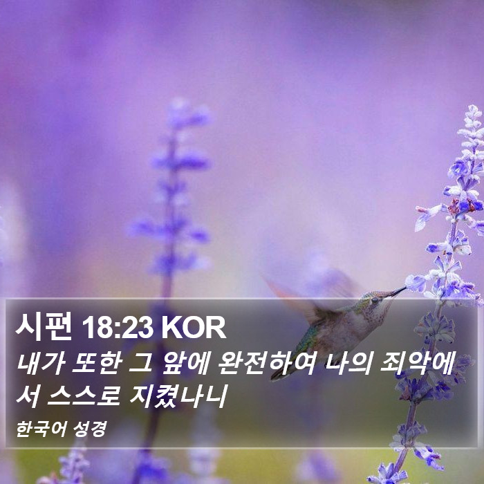 시편 18:23 KOR Bible Study