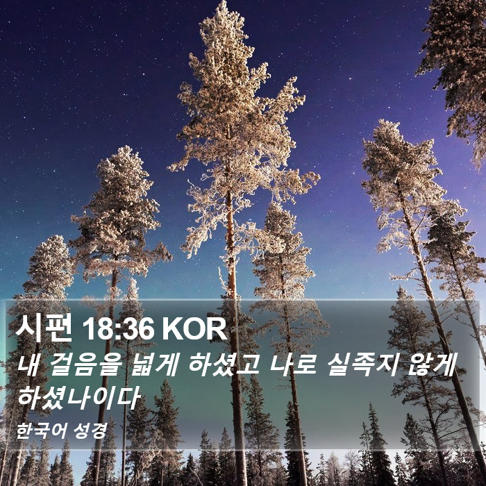 시편 18:36 KOR Bible Study