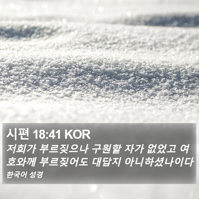 시편 18:41 KOR Bible Study