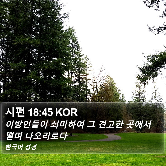 시편 18:45 KOR Bible Study