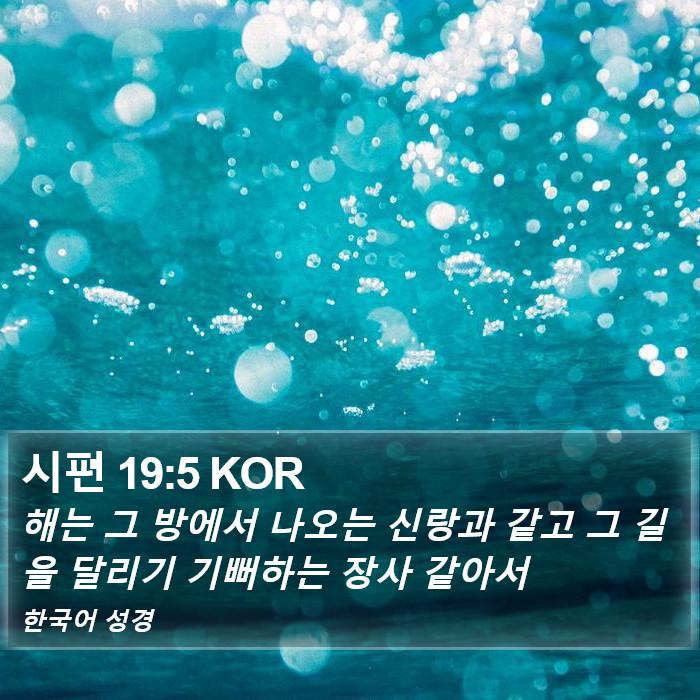 시편 19:5 KOR Bible Study