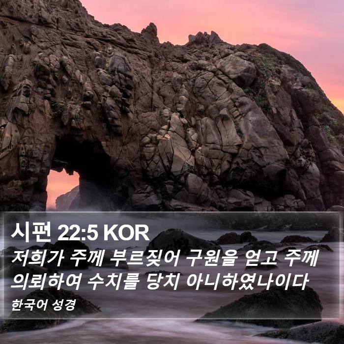 시편 22:5 KOR Bible Study