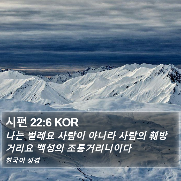 시편 22:6 KOR Bible Study