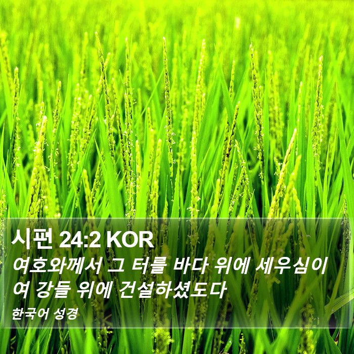 시편 24:2 KOR Bible Study