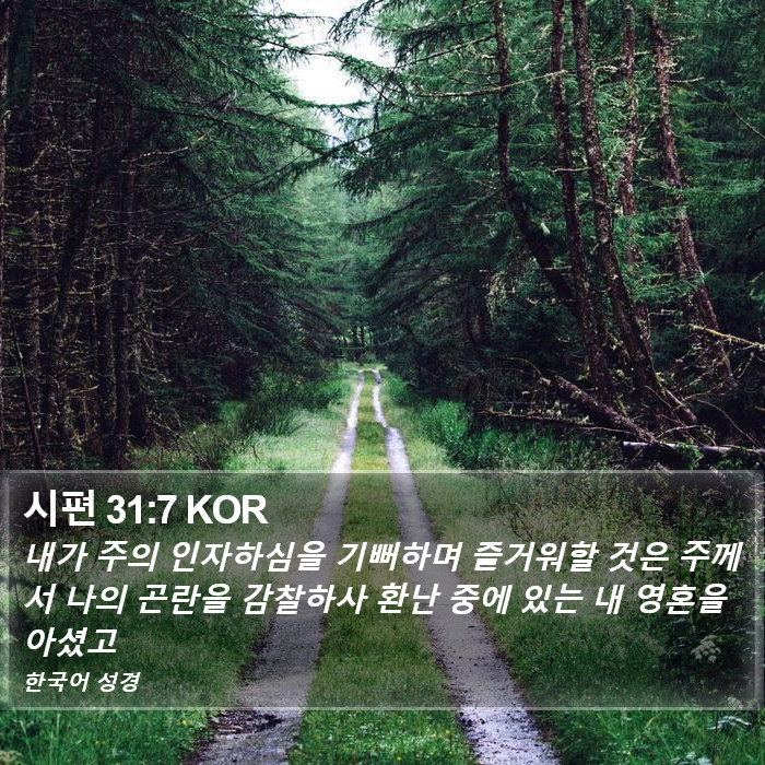 시편 31:7 KOR Bible Study