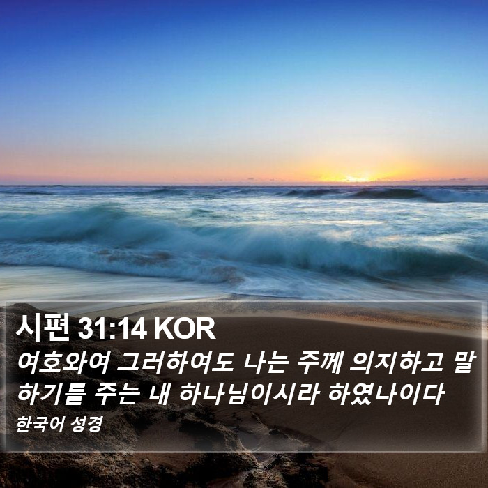 시편 31:14 KOR Bible Study