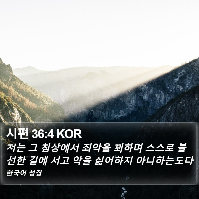 시편 36:4 KOR Bible Study