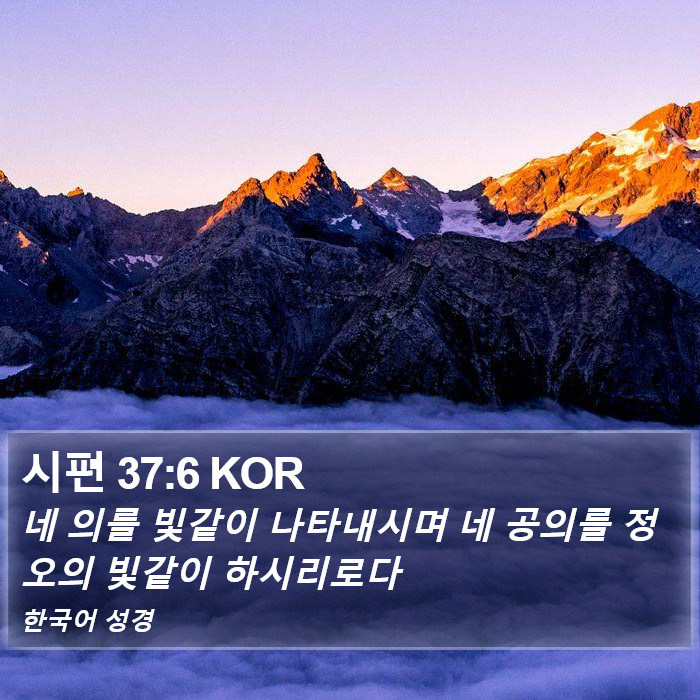 시편 37:6 KOR Bible Study