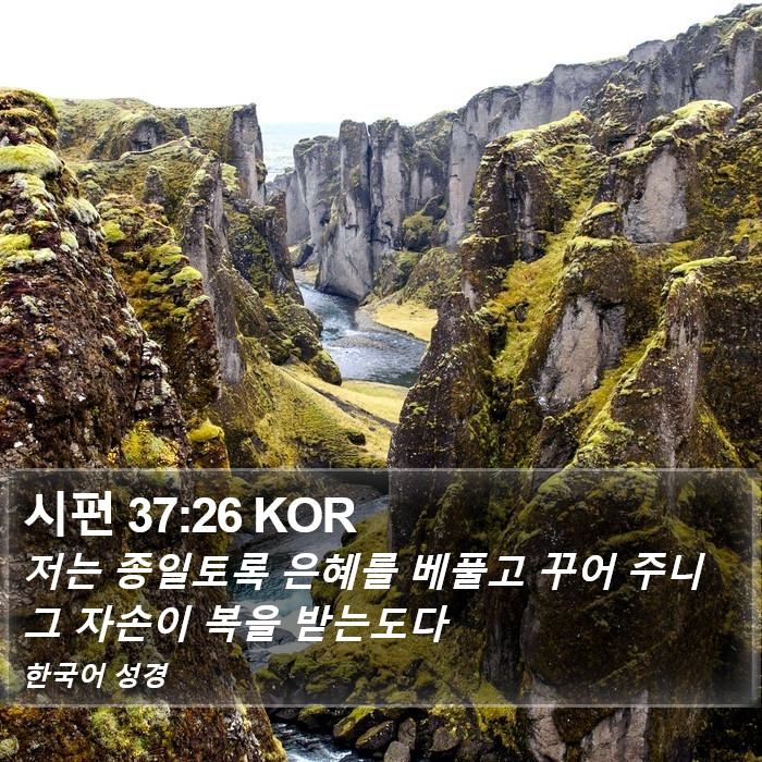 시편 37:26 KOR Bible Study