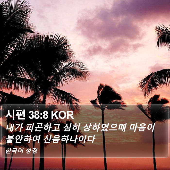 시편 38:8 KOR Bible Study