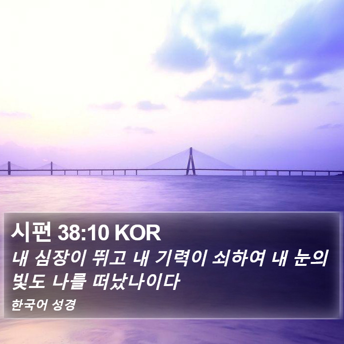 시편 38:10 KOR Bible Study