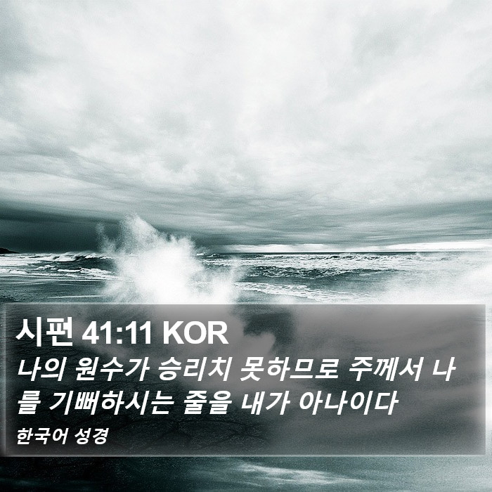 시편 41:11 KOR Bible Study