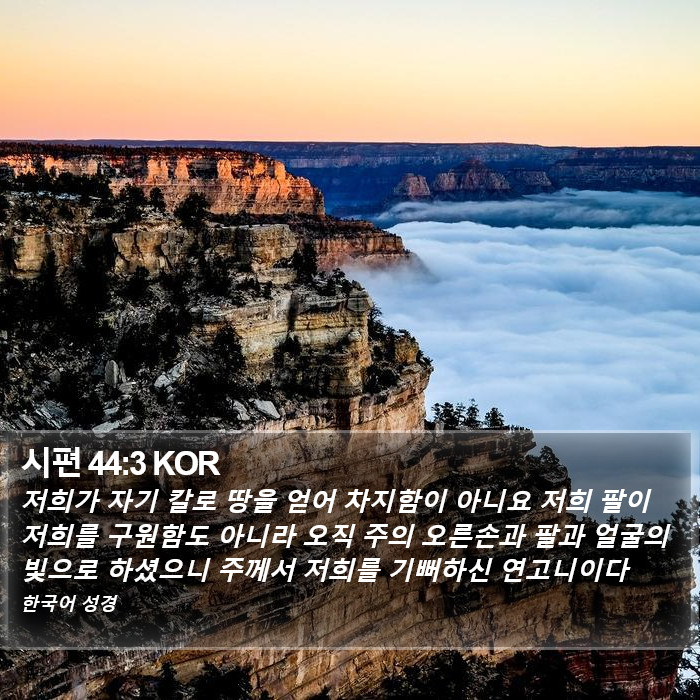 시편 44:3 KOR Bible Study