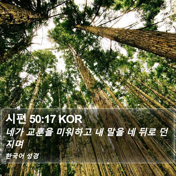 시편 50:17 KOR Bible Study