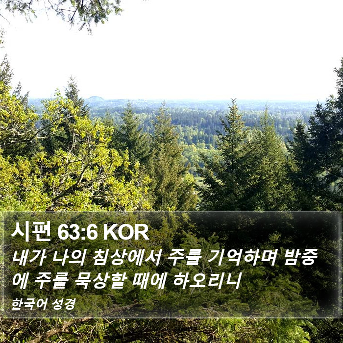 시편 63:6 KOR Bible Study