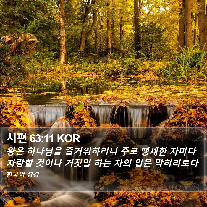 시편 63:11 KOR Bible Study