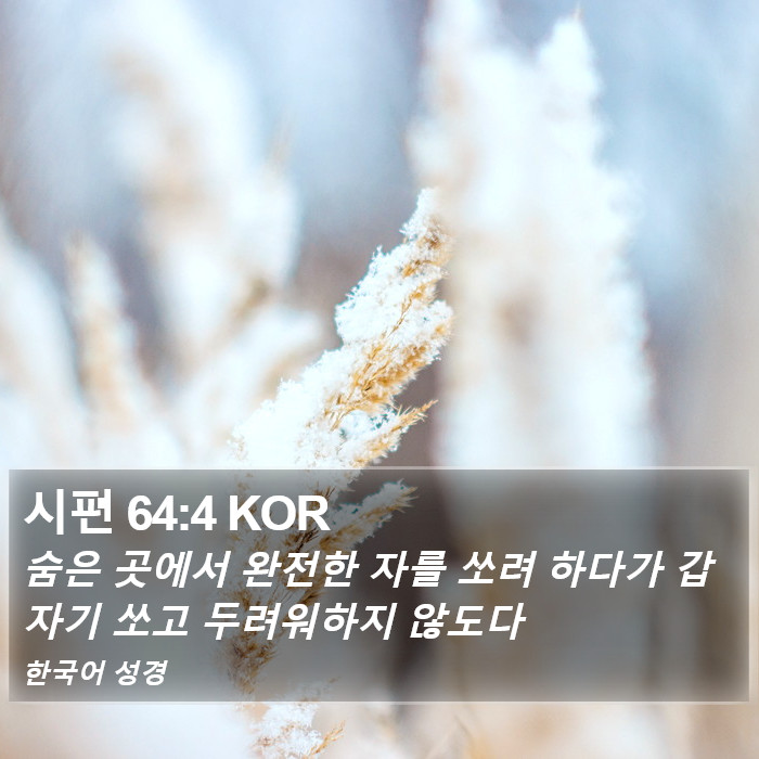 시편 64:4 KOR Bible Study