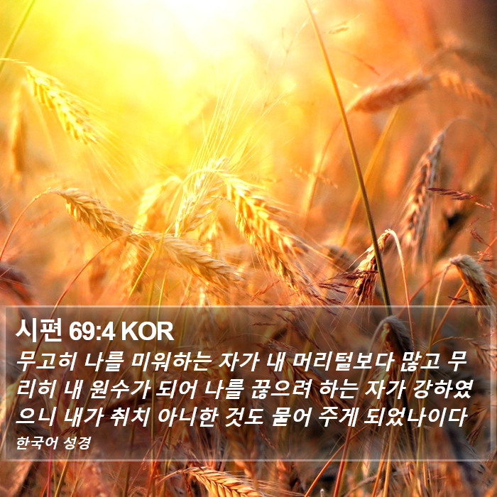 시편 69:4 KOR Bible Study