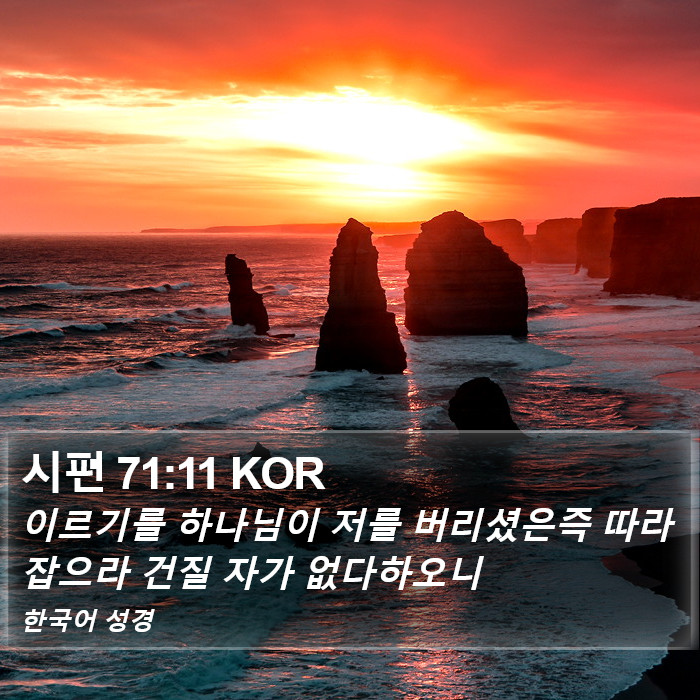 시편 71:11 KOR Bible Study