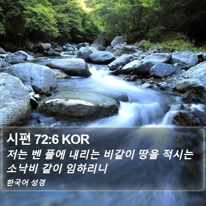 시편 72:6 KOR Bible Study