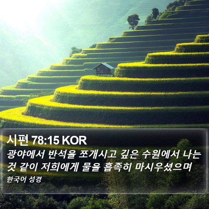 시편 78:15 KOR Bible Study