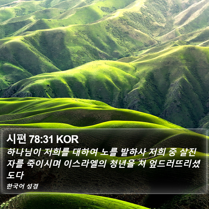 시편 78:31 KOR Bible Study