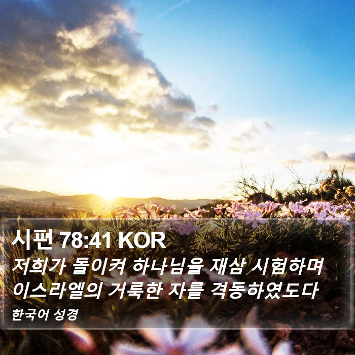 시편 78:41 KOR Bible Study