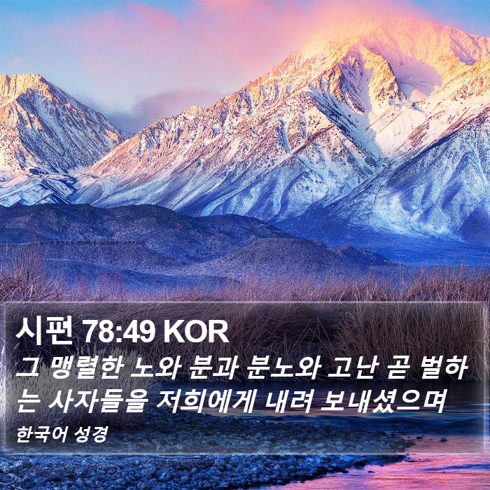 시편 78:49 KOR Bible Study