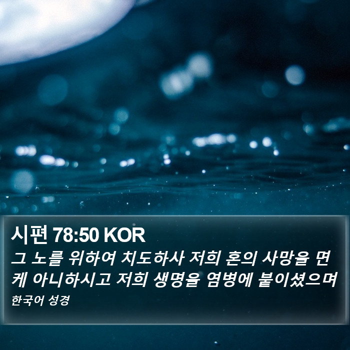 시편 78:50 KOR Bible Study