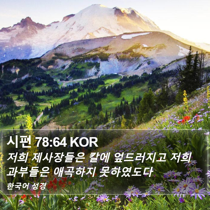 시편 78:64 KOR Bible Study