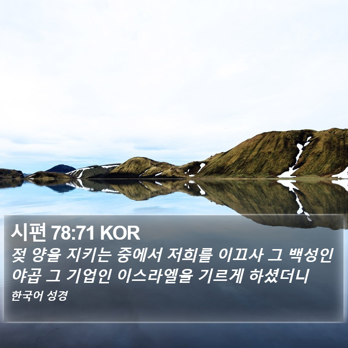 시편 78:71 KOR Bible Study