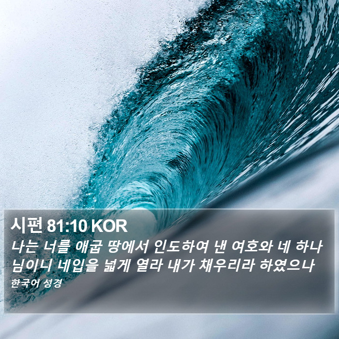 시편 81:10 KOR Bible Study