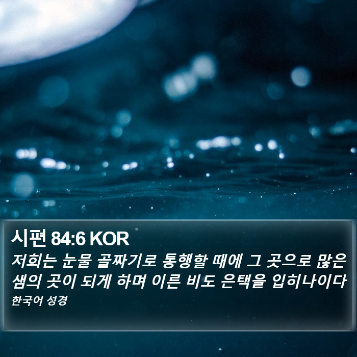 시편 84:6 KOR Bible Study