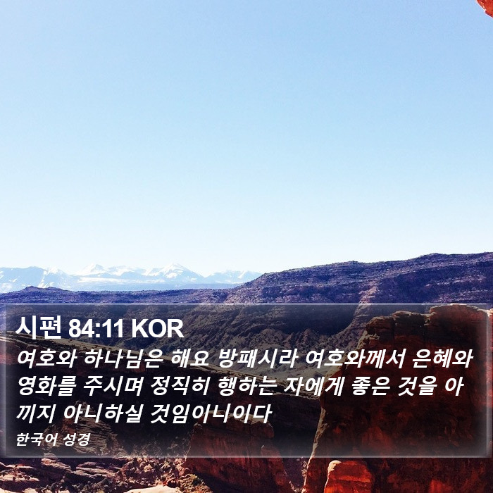 시편 84:11 KOR Bible Study